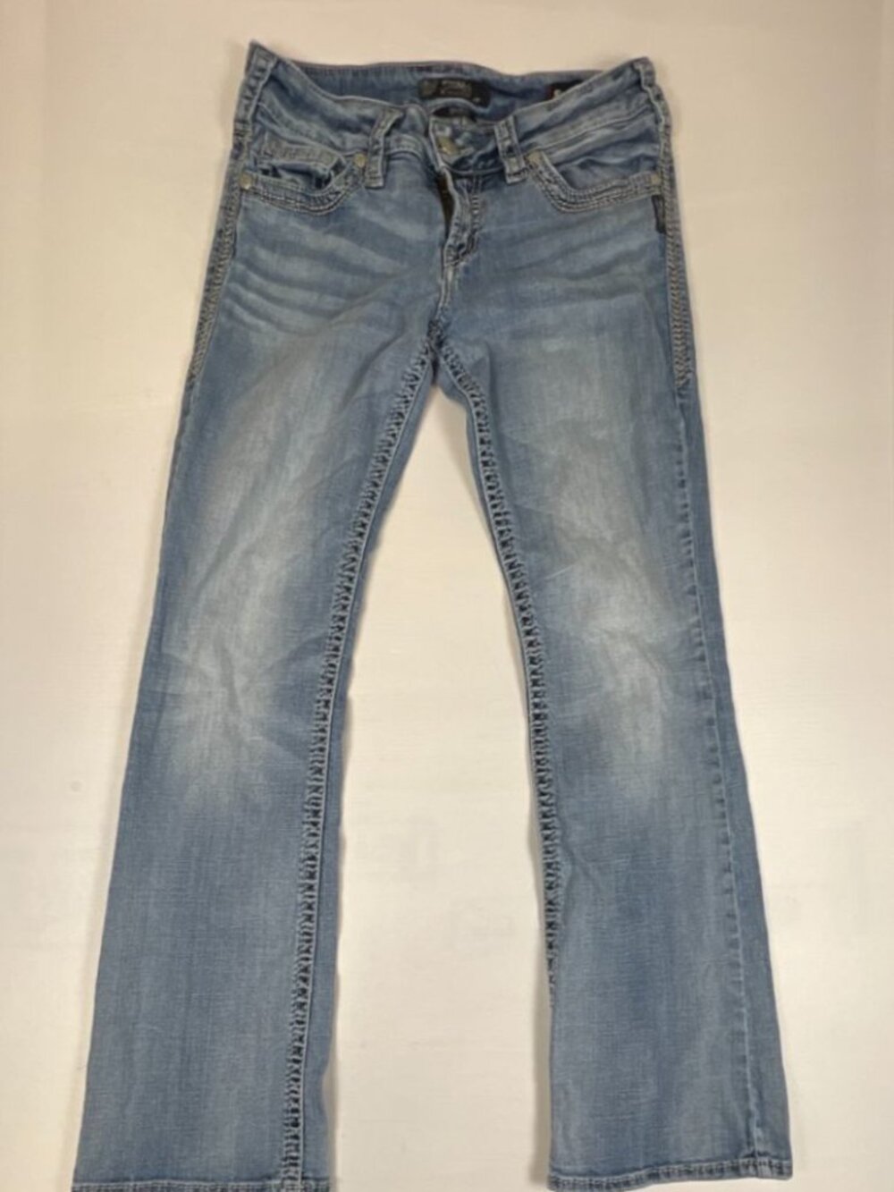 Silver Jeans Suki Mid Slim Bootcut Denim Women's 29x31 Light Wash Stretch